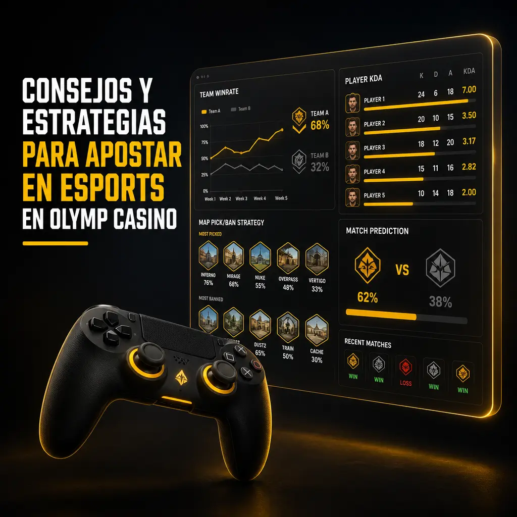 Consejos y estrategias para apostar en esports en Olymp Casino: presupuesto, estadísticas y mercados clave para apostar con criterio.