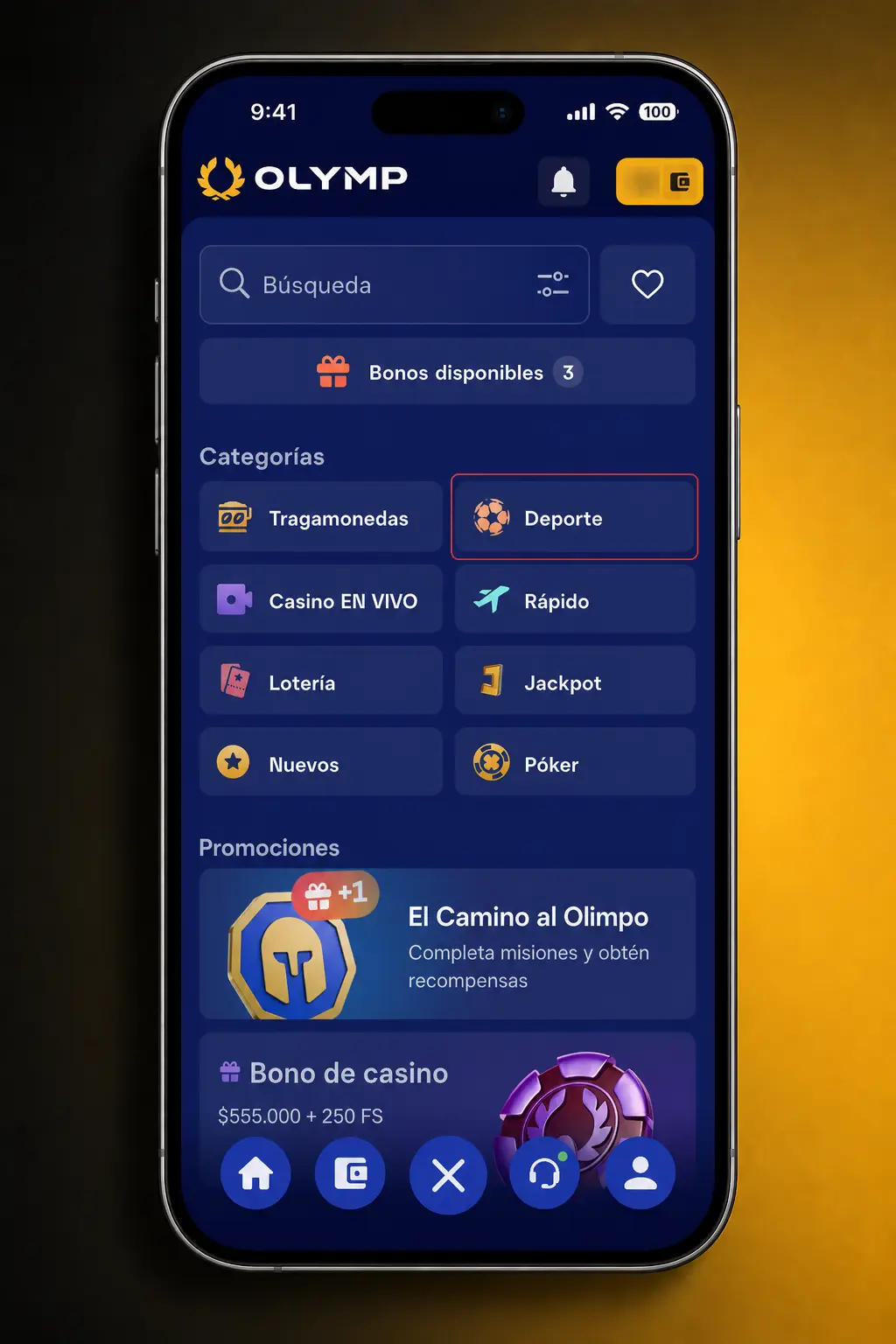 Pasos para registrarte, cargar saldo y realizar tu primera apuesta deportiva en Olymp Casino