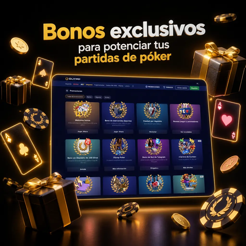 Bono de bienvenida de Olymp Casino con 125% y 250 giros gratis para jugar póker y otros juegos de mesa.