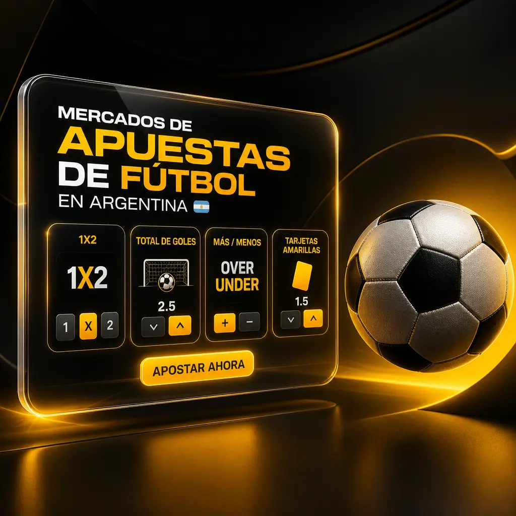 Mercados de apuestas de fútbol en Olymp Casino para Argentina: resultado final, over/under, hándicap asiático y más opciones.