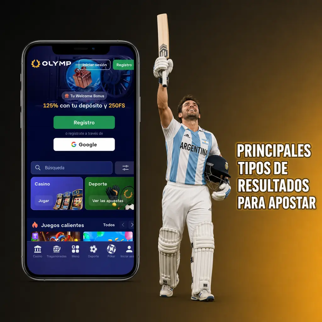 Tipos de mercados de apuestas en Olymp Casino: resultado final, hándicap, over/under y ambos equipos anotan.